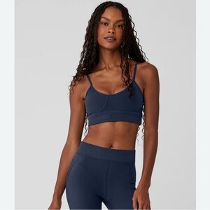 ALO Yoga Navy Blue Alosoft Head Start Bra NWT (Small)